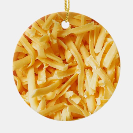 Shredded Cheddar Cheese Keramisch Ornament (Voorkant)