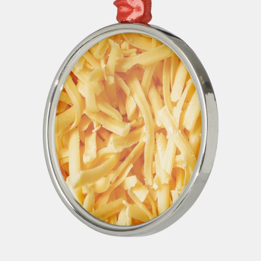 Shredded Cheddar Cheese Metalen Ornament (Links)