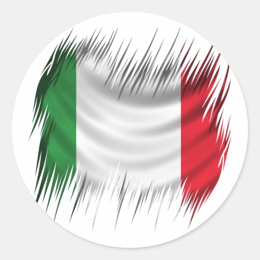 Shredders Italy Flag Ronde Sticker (Voorkant)