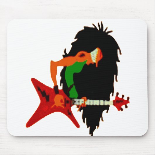 Shredder's Speed Pad: Rock Guitarist Mouse Pad Muismat (Voorkant)