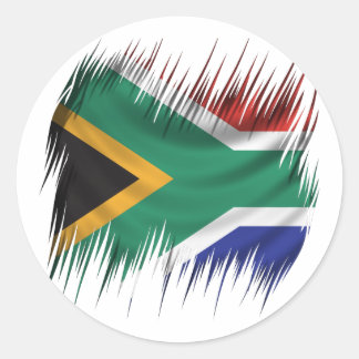 Shredders Zuid-Afrikaanse vlag Ronde Sticker