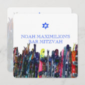 Shreddin de Gnar! Snowboarden Mitswa/DIY Kaart (Voorkant / Achterkant)