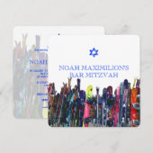 Shreddin' the Gnar! Snowboard Bar Mitswa/DIY Kaart (Voorkant / Achterkant)