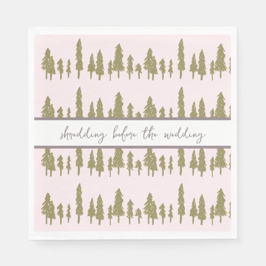 Shredding voor de bruiloft servet (Voorkant)
