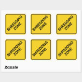 Shredding Zone Vierkante Sticker (Vel)