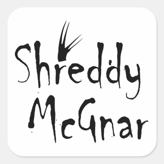 Shreddy McGnar Vierkante Sticker (Voorkant)