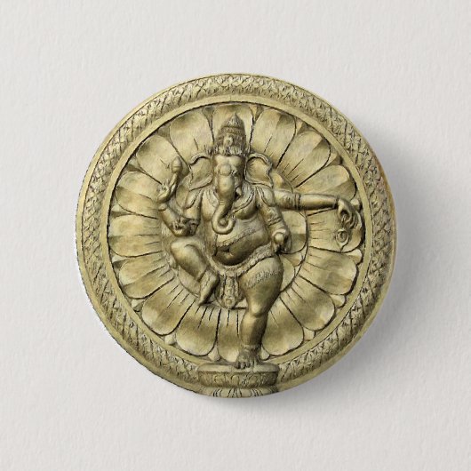 Shree Ganesh Ronde Button 5,7 Cm (Voorkant)