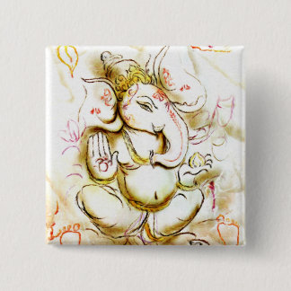 Shree Ganesh Vierkante Button 5,1 Cm