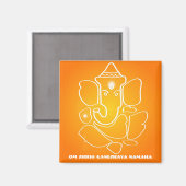 Shree Ganesha - De Indiase God Magneet (Voorkant / Achterkant)