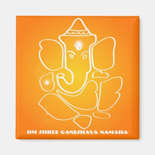 Shree Ganesha - De Indiase God Magneet (Voorkant)