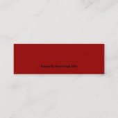 Shree Ganeshay Nama Skinny 3"x1"-Visitekaartje Mini Visitekaartje (Achterkant)