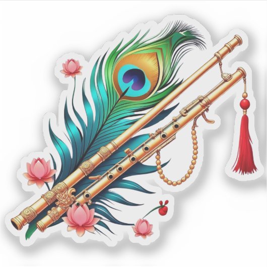 Shree Krishna Janmashtami Sticker (Voorkant)