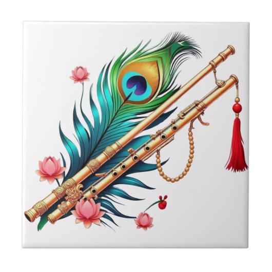 Shree Krishna Janmashtami Tegeltje (Voorkant)