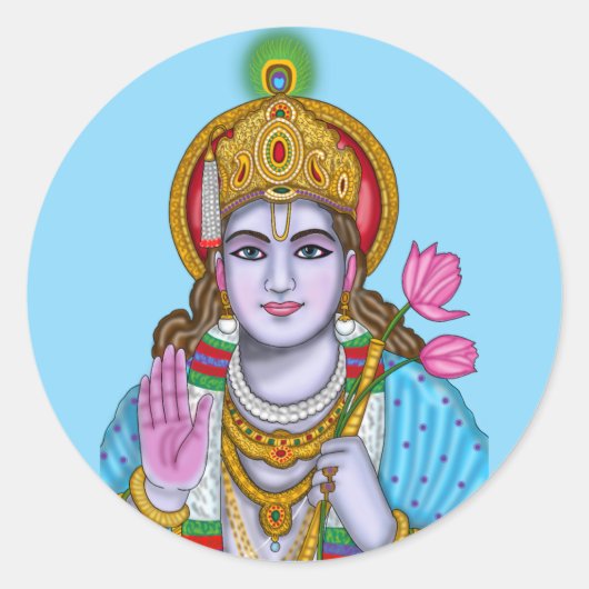 Shree Krishna Sticker (Voorkant)