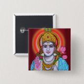 Shree Krishna Tote Bag Vierkante Button 5,1 Cm (Voorkant /achterkant)