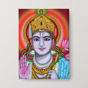 Shree Krishna Tote Tas Button