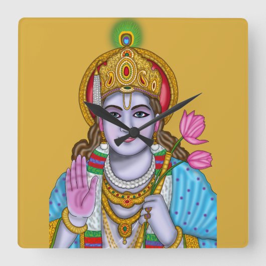 Shree Krishna Wandklok (Voorkant)