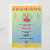 Shree Laxmi Puja Bloemen Uitnodiging (Voorkant)