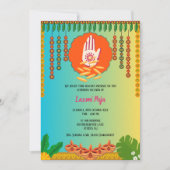 Shree Laxmi Puja Bloemen Uitnodiging (Voorkant)