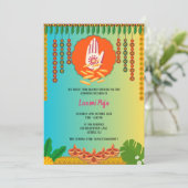 Shree Laxmi Puja Bloemen Uitnodiging (Staand voorkant)