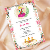 Shree Laxmi Puja Bloemen Uitnodiging