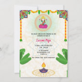 Shree Laxmi Puja Bloemen Uitnodiging (Voorkant)