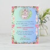 Shree Vishwakarma Pooja Bloemen Kaart (Staand voorkant)