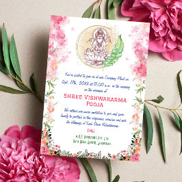 Shree Vishwakarma Pooja Bloemen Kaart