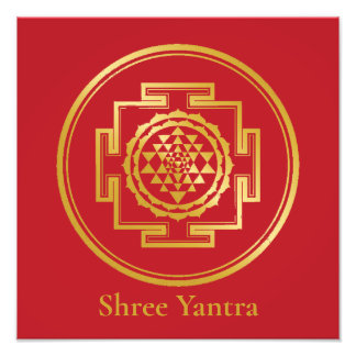 Shree Yantra Auspicious Sacred Geometrical Symbol Foto Afdruk