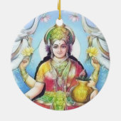 Shree Yantra Auspicious Sacred Geometrical Symbol Keramisch Ornament (Achterkant)