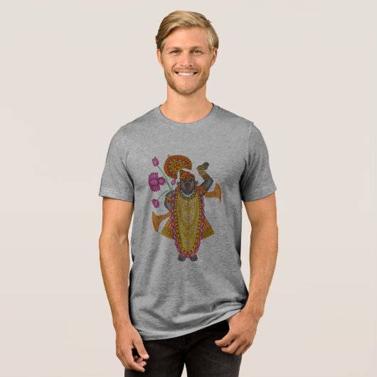 Shreenath Ji T-Shirt – Divine Krishna Art of Nathd (Voorkant volledig)