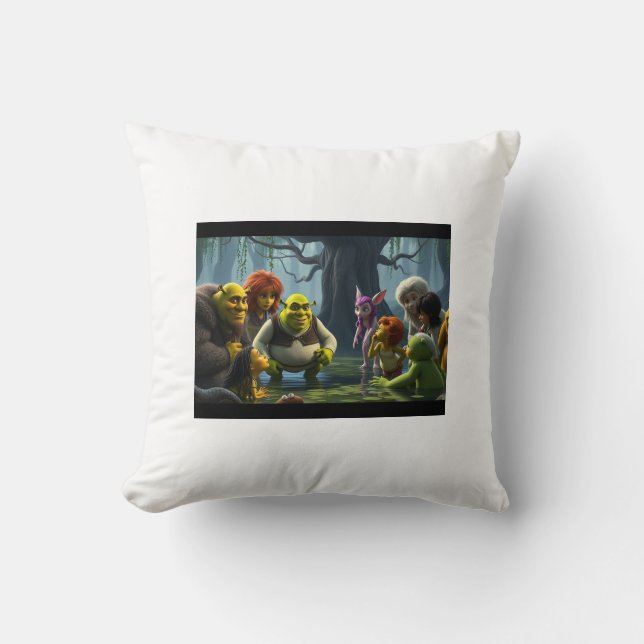 Shrek 5 Team Pillow - Gezellig, leuk en perfect vo Kussen (Voorkant)