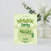 Shrek Verjaardagsuitnodiging | Ver Ver Weg Briefkaart (Staand voorkant)