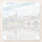 Shrewsbury, Engeland Glazen Onderzetter (Achterkant)