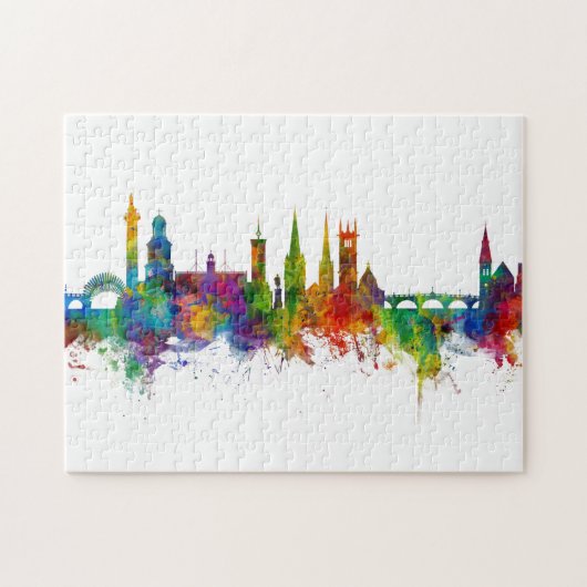 Shrewsbury England Skyline Legpuzzel (Horizontaal)