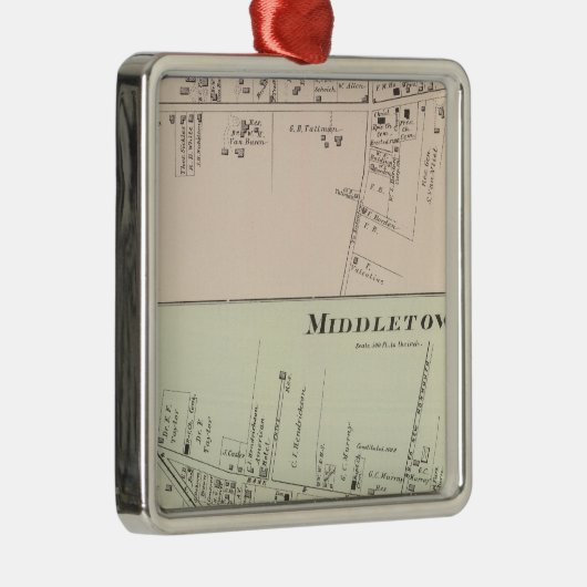 Shrewsbury Middletown, New Jersey Metalen Ornament (Rechts)