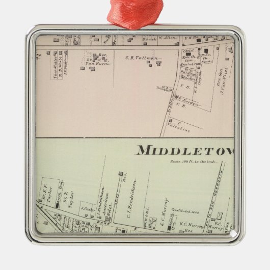 Shrewsbury Middletown, New Jersey Metalen Ornament (Voorkant)