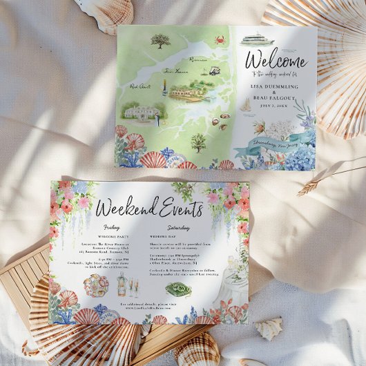 Shrewsbury New Jersey Trouwweekend Welkomstkaart