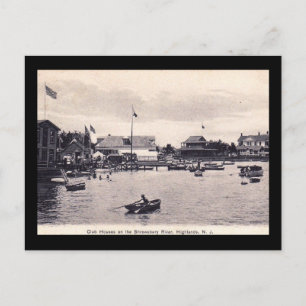 Shrewsbury River Club House, Hooglanden, NJ Vintag Briefkaart