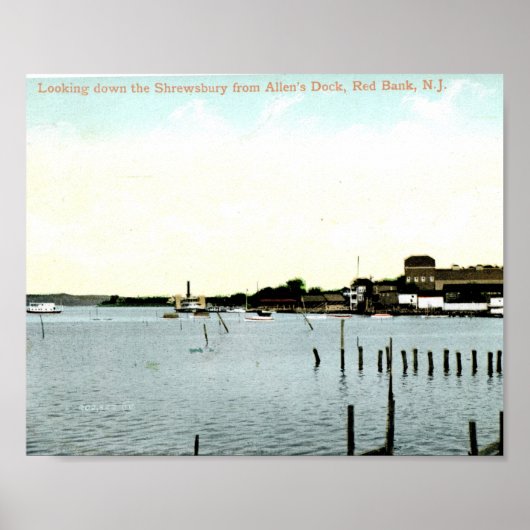 Shrewsbury River, Red Bank NJ,  Poster (Voorkant)