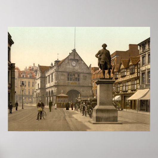 Shrewsbury Square, Shropshire, Engeland Poster (Voorkant)