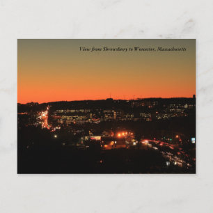 Shrewsbury Worcester Twilight Briefkaart