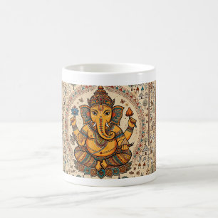 Shri Ganeshaya Namah Warli Kunst Koffiemok - Heer 