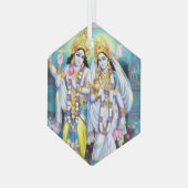 Shri Hari Vishnu Glas Ornament (Voorkant links)