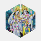 Shri Hari Vishnu Glas Ornament (Achterkant)