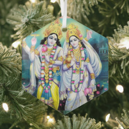Shri Hari Vishnu Glas Ornament