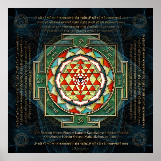 Shri Maha Lakshmi Poster (Voorkant)