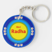 Shri Radha as in Vrindavan English Sleutelhanger (Achterkant)