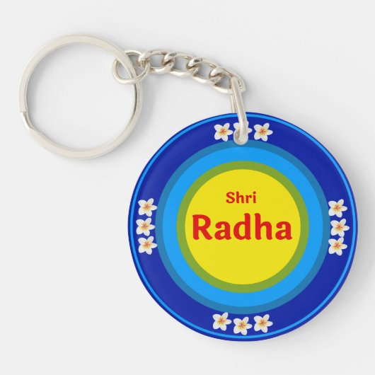 Shri Radha as in Vrindavan English Sleutelhanger (Voorkant)