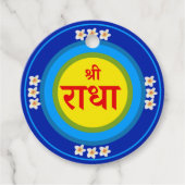 Shri Radha zoals in Vrindavan (Hindi) Bedankjes Labels (Voorkant)
